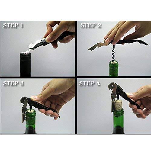 Premium Royals Wine Set with Black Bottle Opener - Corkscrew, Wine Key & Accessories for Home Bar, Parties & Gifts | Durable Stainless Steel Wine Opener for Easy Uncorking