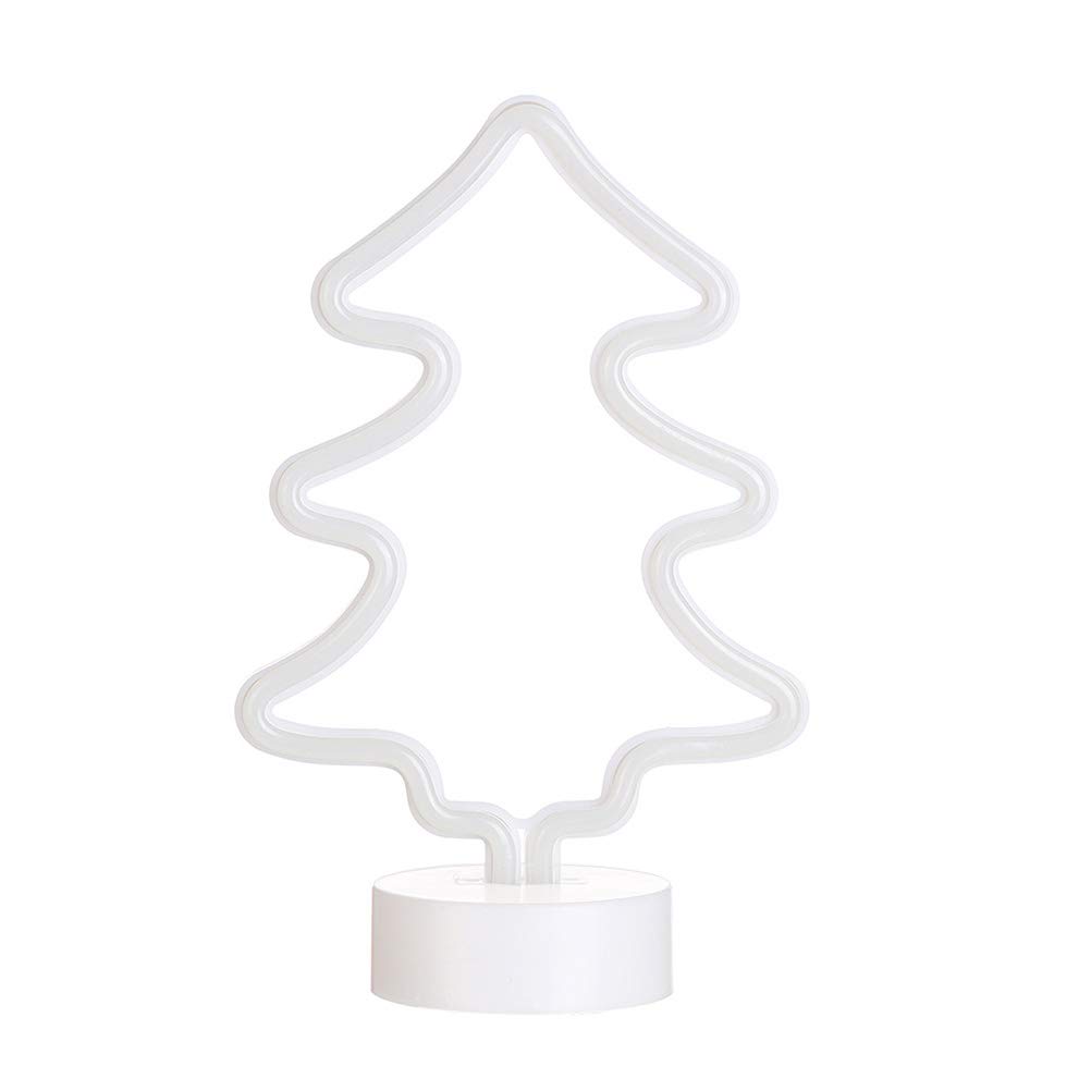 SOLUSTRE Neon LED Christmas Tree Light - Desktop Holiday Decor, Merry Christmas Neon Sign, Party & Home Decoration for Festive Nights & Seasonal Cheer