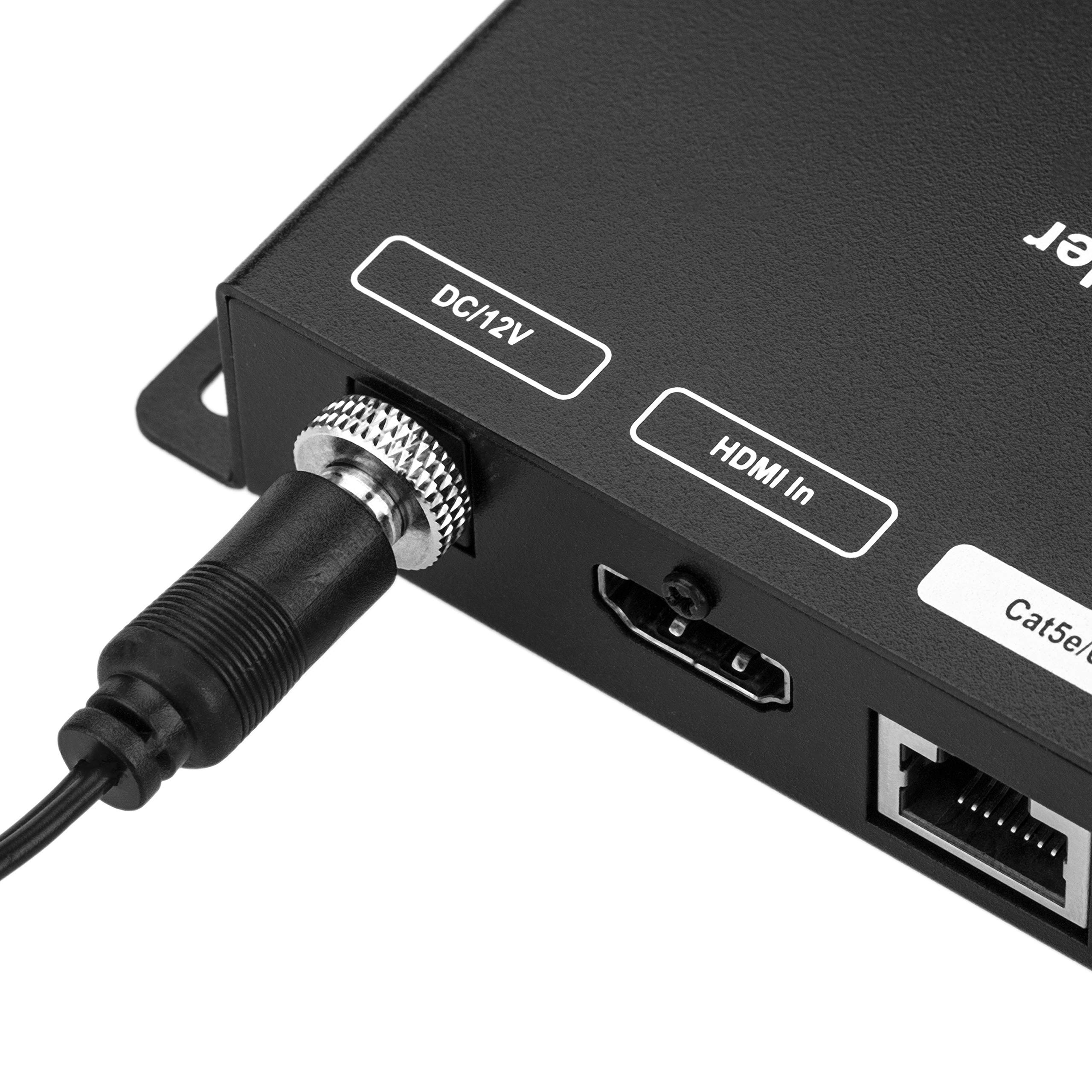 BeMatik HDMI Extender with Keyboard & Mouse Support - Full HD 1080p Over Cat5e/Cat6 Ethernet Cable - 60m Range (HB021) - Perfect for Home Theater, Gaming & Office Workstations