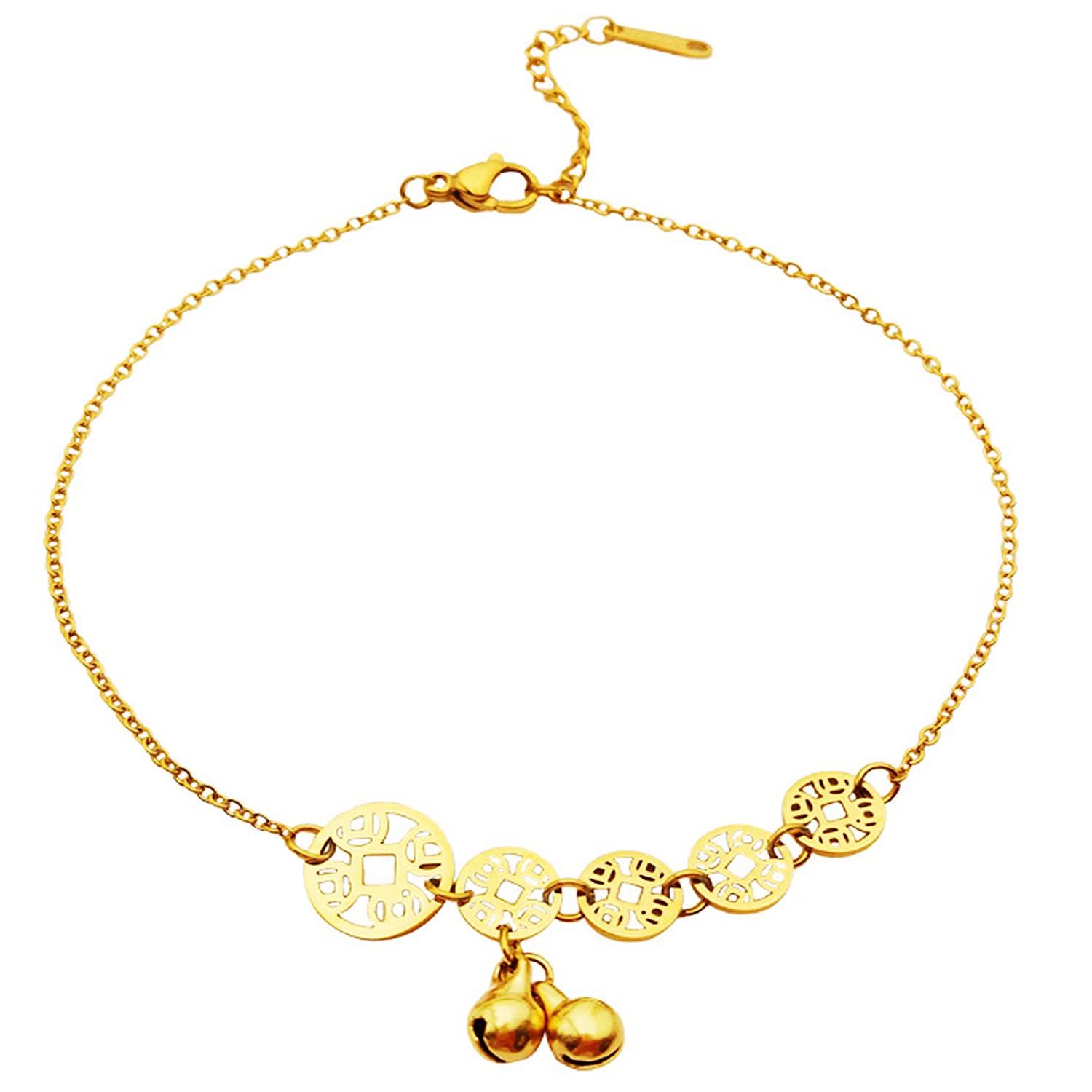 Elegant Rose Gold Plated Ankle Bracelet for Women - Dainty Layered Boho Anklet for Girls, Perfect for Summer Beach Vacations & Casual Outings