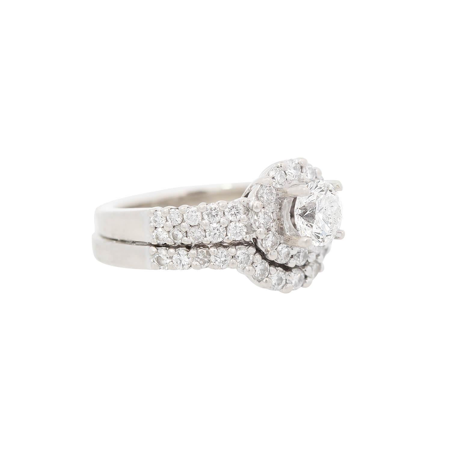 14K Gold Diamond Engagement Ring Set for Women - Elegant Wedding Band & Solitaire Ring - Perfect for Proposals, Anniversaries & Special Occasions