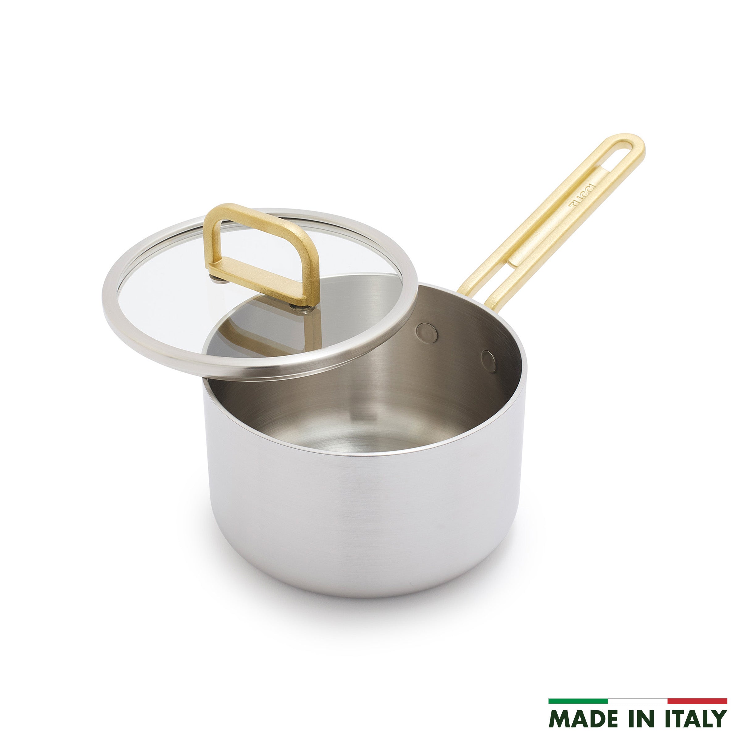 Stanley Tucci™ 2 Quart Stainless Steel Saucepan with Lid - Perfect for Cooking, Boiling, and Simmering Soups, Sauces, and Pasta