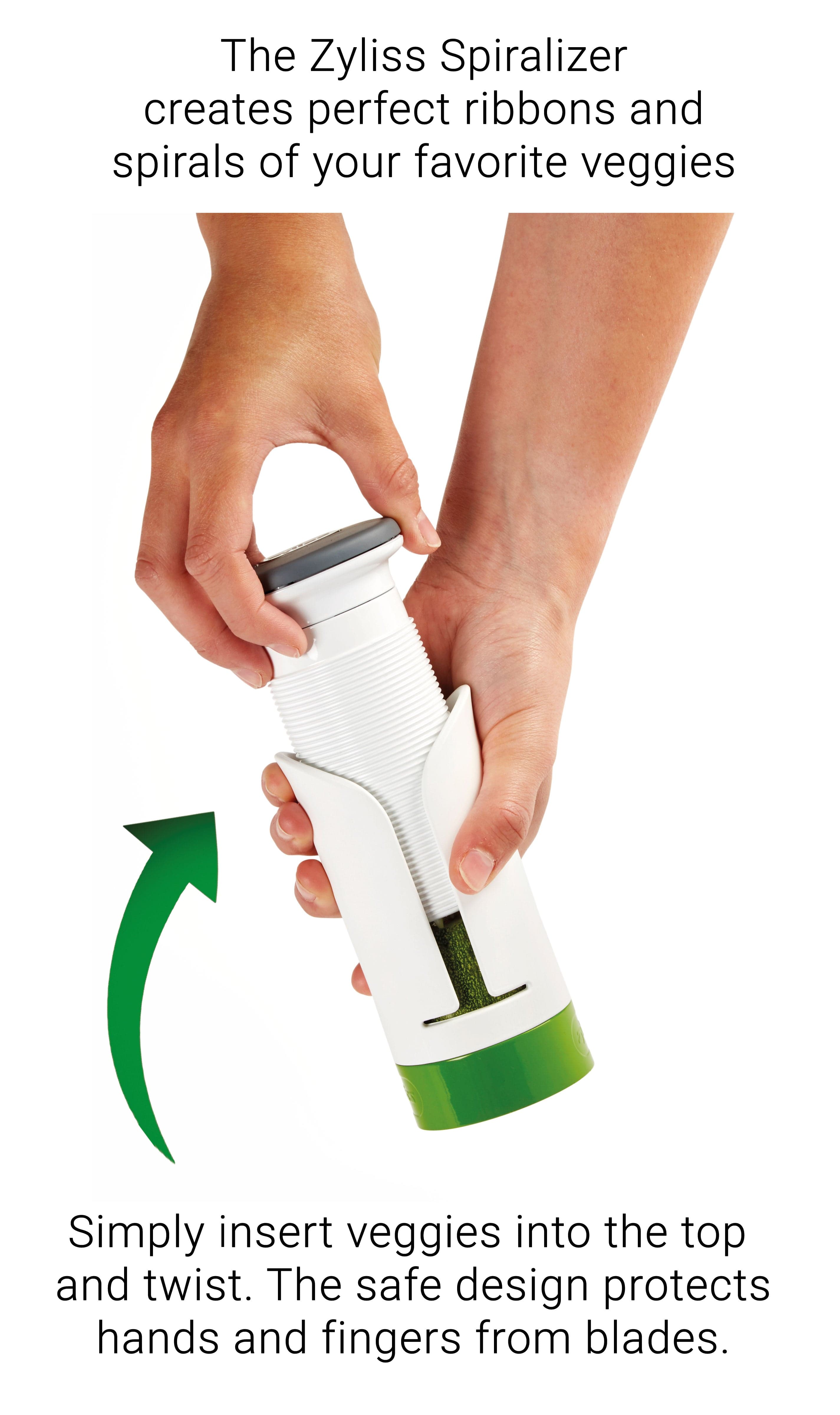 Dual Action Spiralizer - Vegetable & Fruit Spiral Slicer for Healthy Noodles, Zoodles & Salads - Perfect for Low-Carb, Keto & Vegan Diets - Kitchen Gadget for Meal Prep & Healthy Eating