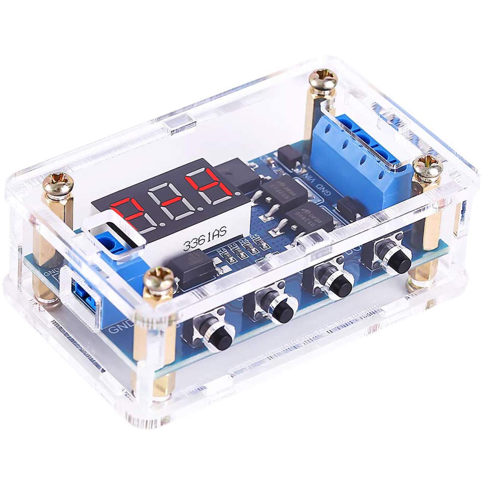 5V/12V/24V Timer Delay Relay Module - Digital Display, Dual MOS, Protective Shell - Smart Home Automation, Industrial Control, DIY Projects