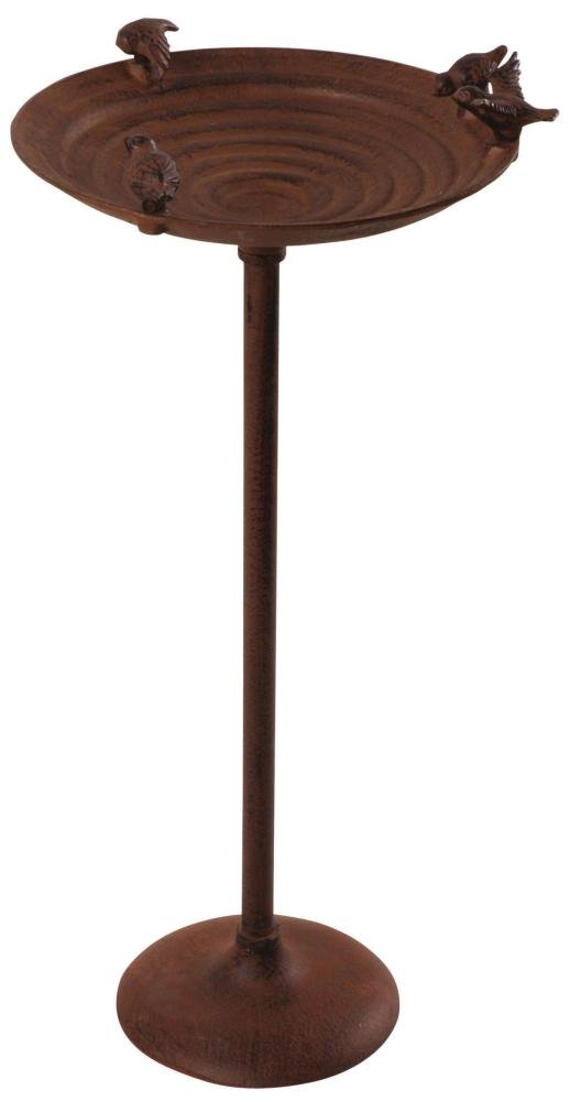 Esschert Design USA FB91 Cast Iron Standing Birdbath - Durable Outdoor Garden Decoration for Attracting Birds - Perfect for Backyard, Patio, and Lawn Decor