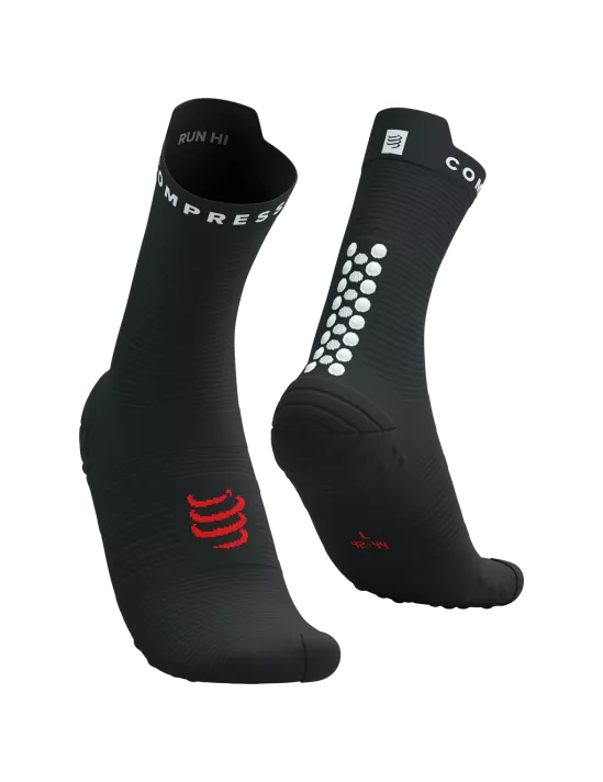 Compressport Unisex Pro Racing Socks v4.0 - High Performance Running Socks for Men & Women - Breathable & Cushioned for Marathon, Trail Running & Workouts - Black/White