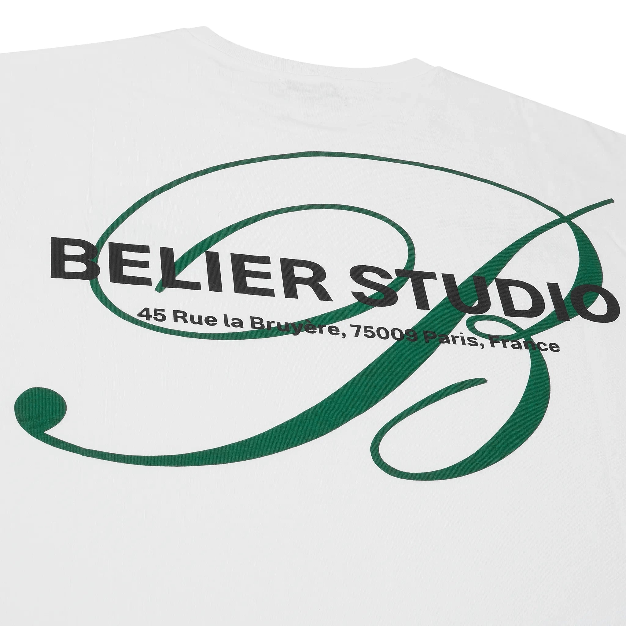 Belier White Initial Studio T-Shirt - Custom Monogram Tee for Men & Women - Perfect for Casual Wear, Gifts, and Personalized Fashion