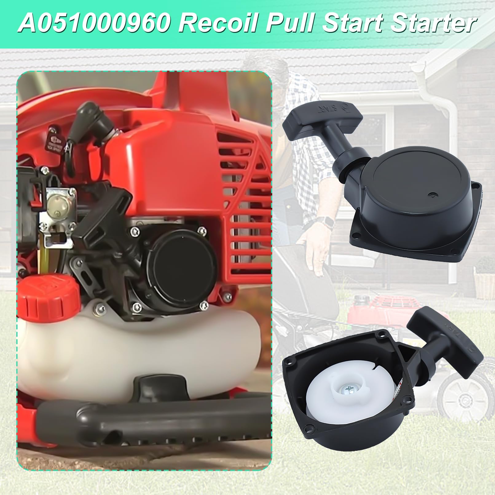 Echo ES-250 PB-250 PB-250LN ES-252 PB-252 254cc Recoil Pull Start Starter Assembly Replacement - Compatible with A051000961 A052000490 A051002980 - Perfect for Handheld Blower Maintenance & Quick Engine Starts