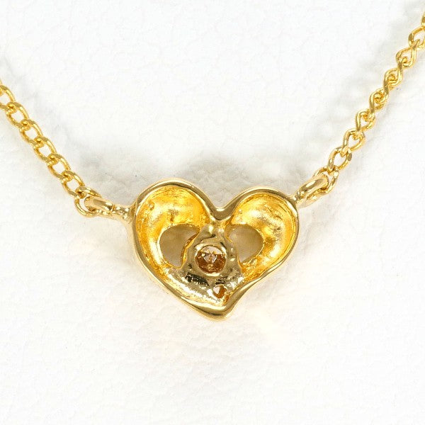 18K Yellow Gold Brown Diamond Pendant Necklace 0.05ct 16