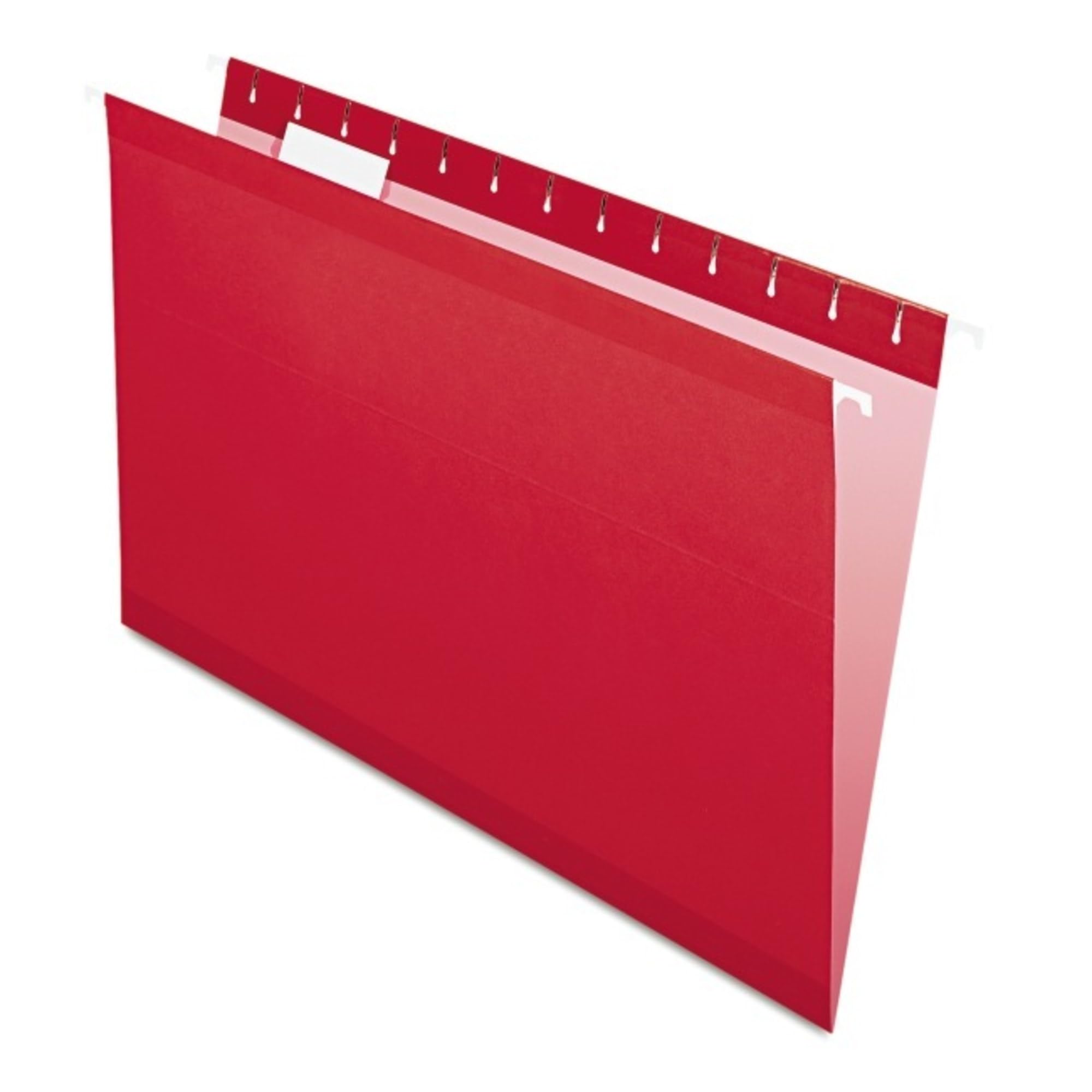 Pendaflex Reinforced Hanging File Folders - Legal Size 1/5 Cut, Red (25 Pack) - Durable Office Organization for Filing Cabinets & Document Storage