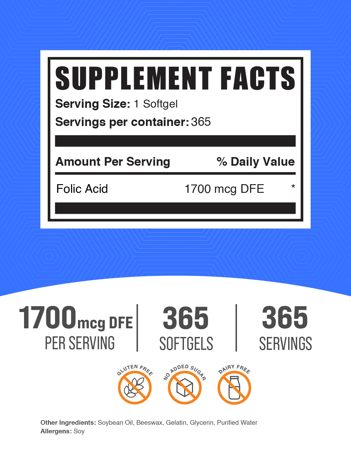 Premium Folic Acid 1000mcg Softgels - Supports Pregnancy, Heart Health & Energy - Easy-to-Swallow Vitamin B9 Supplement for Women & Men - Prenatal Care & Daily Wellness