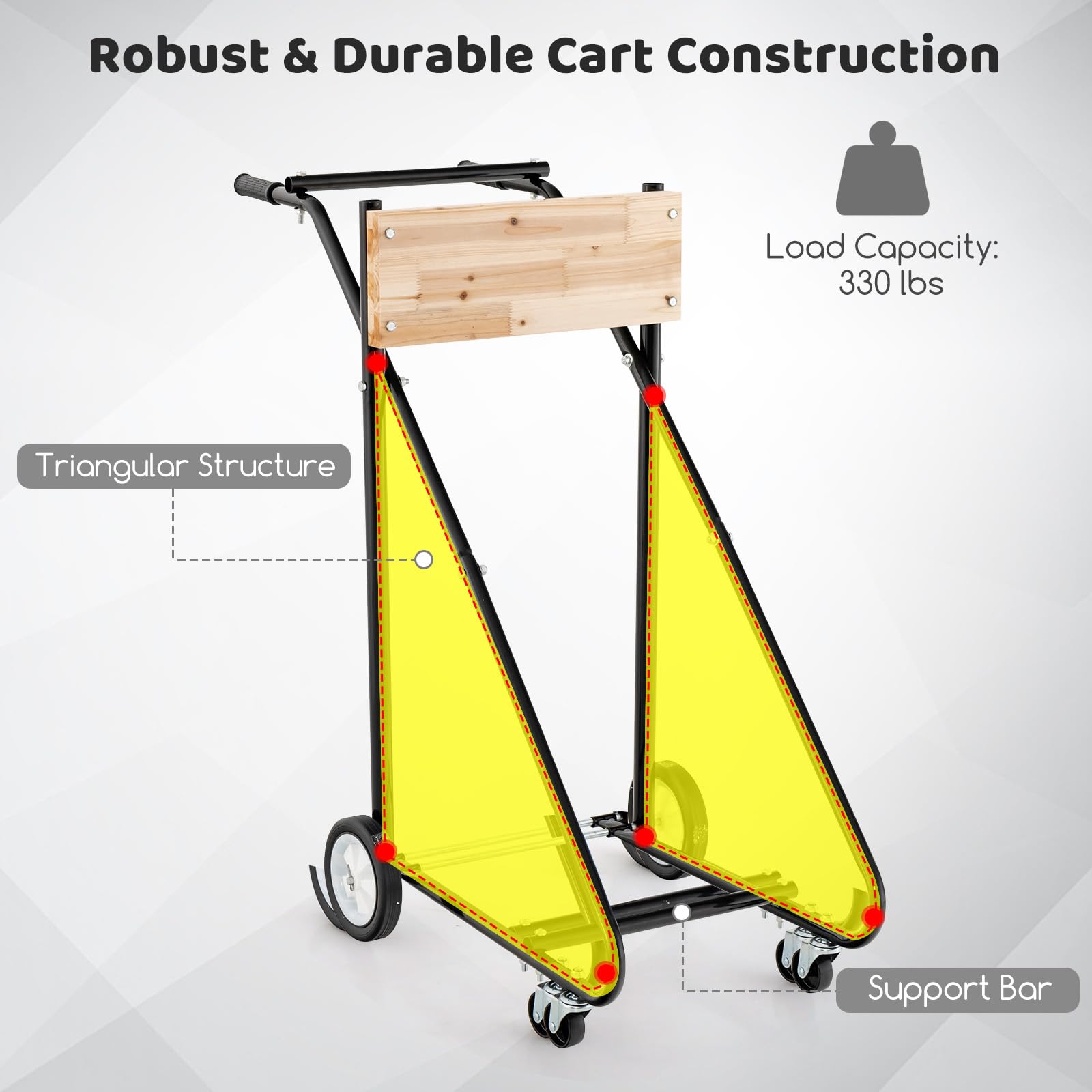 Heavy Duty Goplus 330 LBS Outboard Boat Motor Stand Carrier Cart Dolly - Portable Storage Solution for Marine Engines - Perfect for Boat Maintenance, Transport & Winter Storage