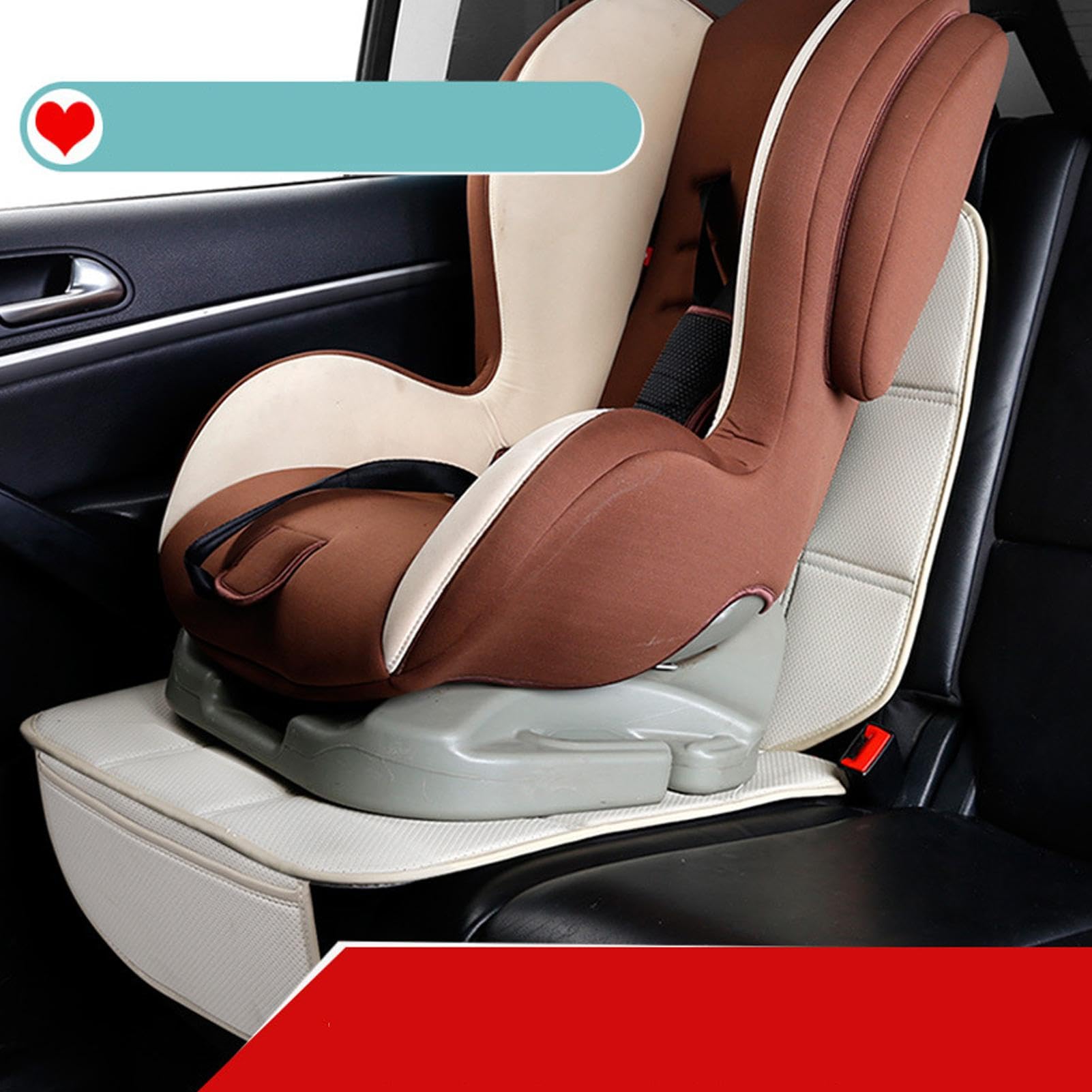 Non-Slip Adjustable Car Seat Mat for Child Booster Seat - Enhanced Automotive Seat Protector for Safe & Comfortable Rides - Perfect for Long Trips, Daily Commutes & Family Travel