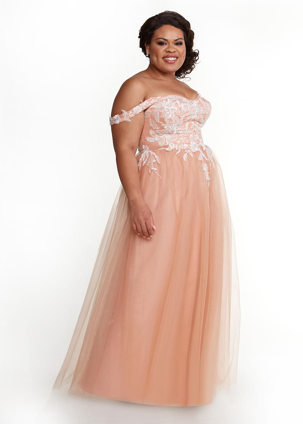Elegant Off-The-Shoulder Tulle A-Line Bridesmaid Dress with Lace Bodice - Perfect for Weddings, Formal Events & Special Occasions
