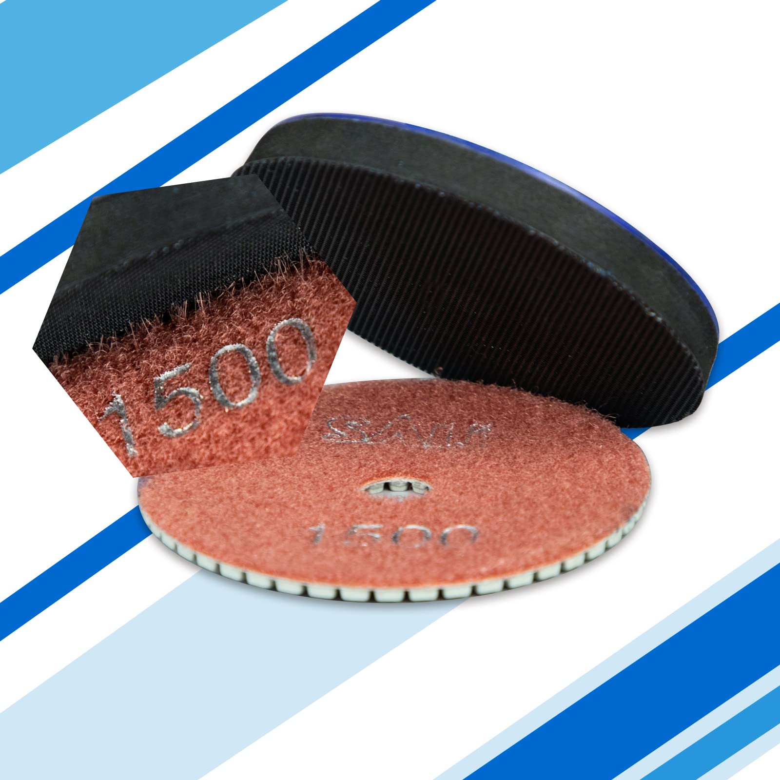 10 Pack 4 Inch Diamond Polishing Pads - Wet/Dry Granite Stone Polish Kit for Drill, Grinder & Polisher - 30 Grit for Concrete, Marble, Quartz Countertops - Perfect for Home Renovation & Professional Stone Restoration