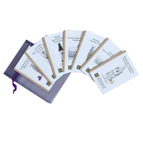 Eminence Organics Age Corrective Skincare Sample Set - Anti-Aging Facial Treatment Kit for Wrinkles & Fine Lines | Perfect for Travel, Gifts & Daily Skincare Routine
