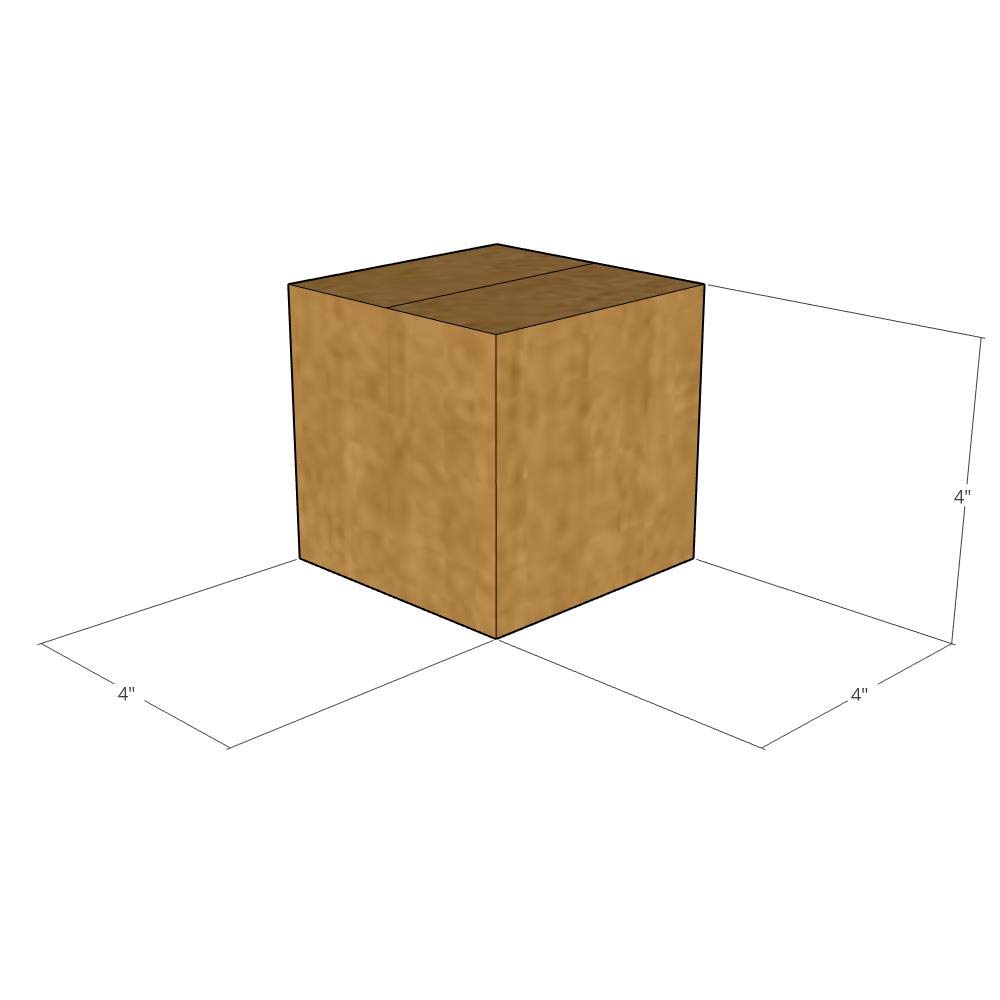 4x4x4 Inches Multi-Depth Corrugated Moving Boxes - 32 ECT Strength (75 Pack) | Heavy Duty Shipping Boxes for Business, Office & Home Use | Perfect for Packing, Storage & Ecommerce Shipping