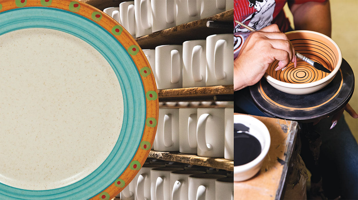 Horizon Striped Ceramic Cereal Bowl - Durable & Stylish Breakfast Bowl for Cereal, Soup, Salad - Perfect for Home, Office, or Restaurant Use