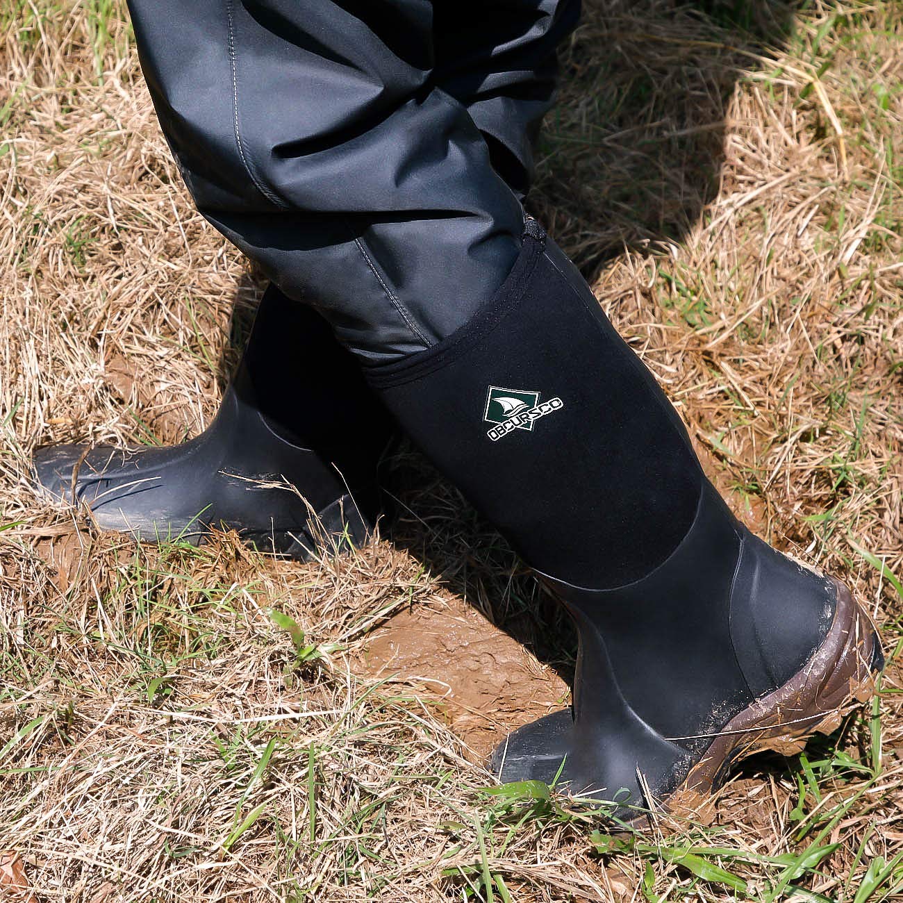 **OBCURSCO Men's & Women's Insulated 6mm Neoprene Rubber Rain Boots - Waterproof, Durable Hunting Boots for Cold Weather, Farm Work, Fishing & Outdoor Activities**