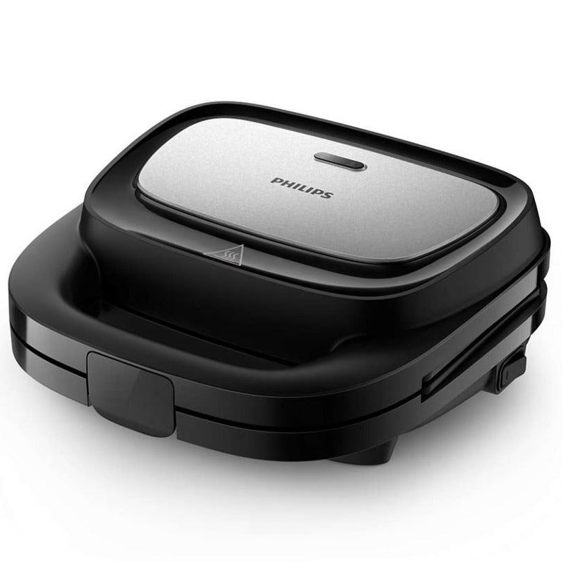 HD2350 Sandwich Maker - 4 Slice Electric Panini Press with Non-Stick Plates for Grilled Cheese, Paninis & More - Perfect for Home, Office & Camping Use