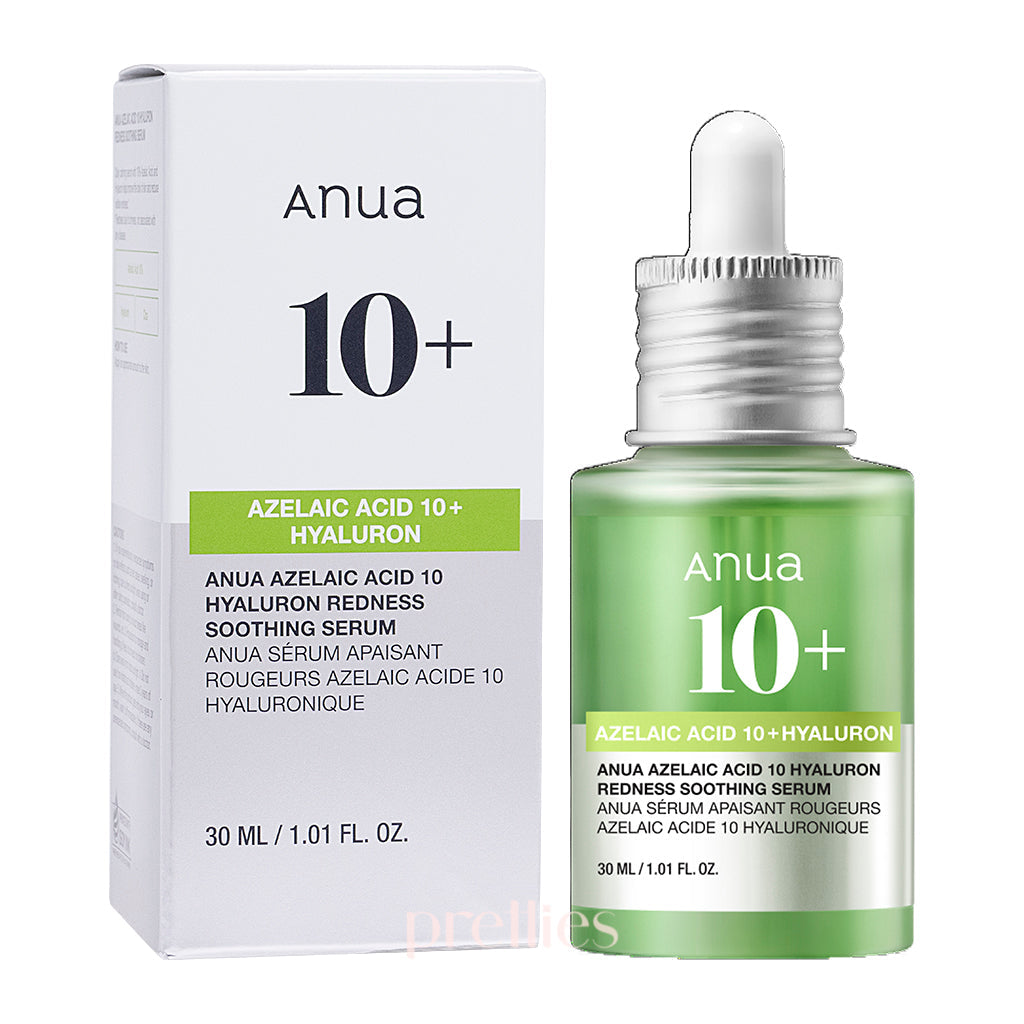 ANUA Azelaic Acid 10% Hyaluronic Acid Serum for Redness Relief & Soothing - 30ml Korean Skincare for Sensitive Skin & Rosacea Care - Perfect for Daily Calming Routine & Post-Treatment Recovery