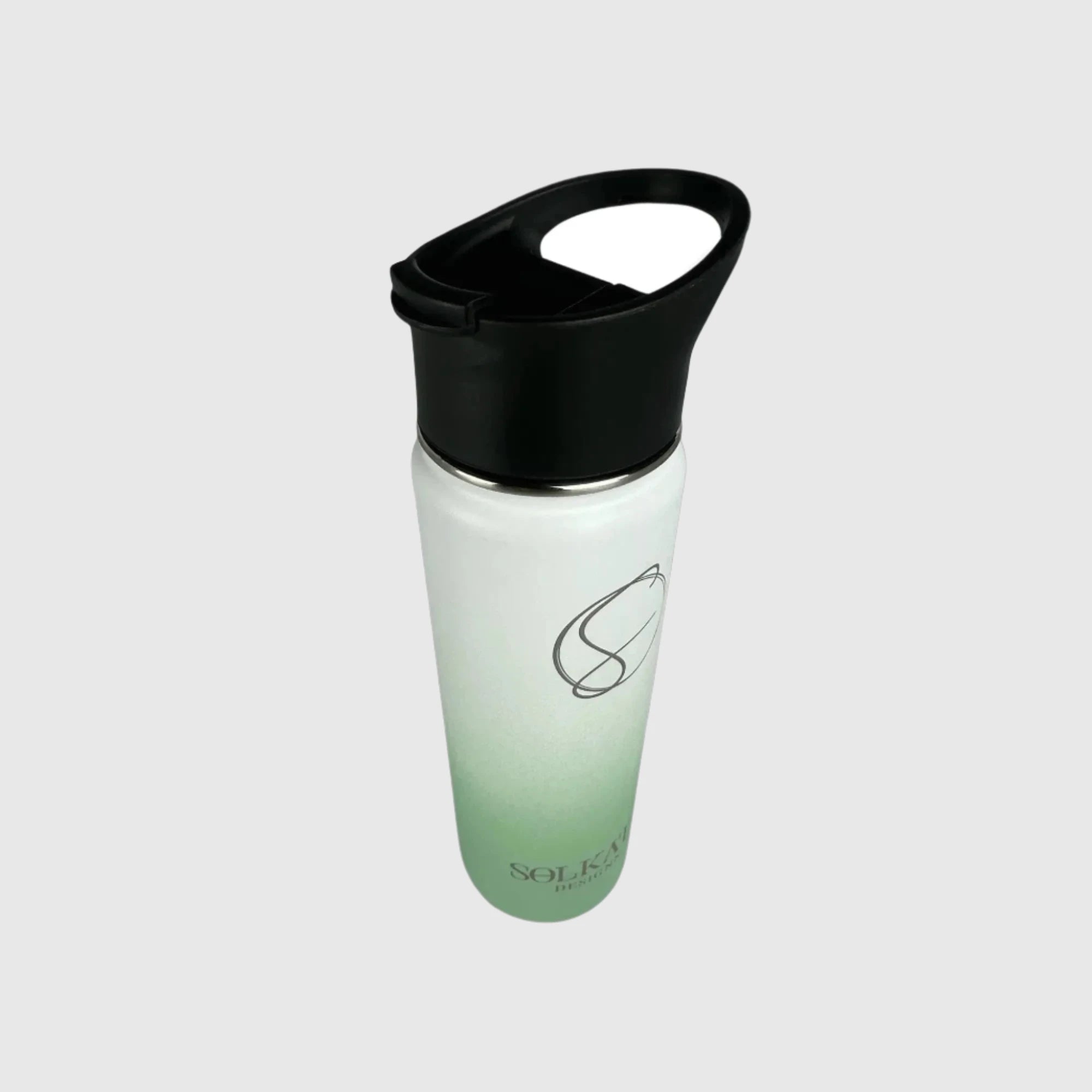 Pastel Green Insulated Stainless Steel Water Bottle 650ml (22oz) - Keep Drinks Cold/Hot for 24 Hours - Perfect for Gym, Hiking & Office Use