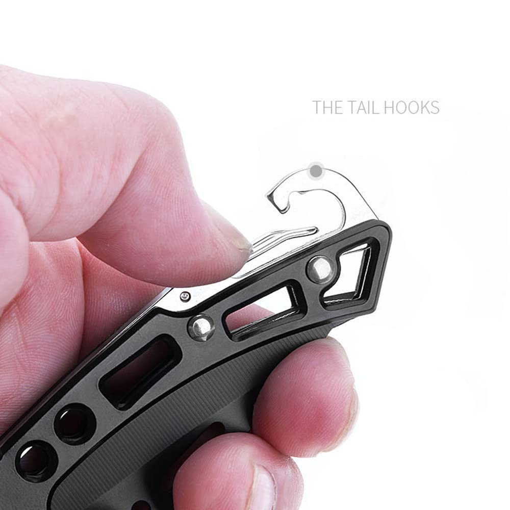 2Pcs Keychain Multitool Folding Knife - Mini Key Knife for Cutting Rope, Paper Boxes & Fruits | Portable EDC Tool for Camping, Hiking & Everyday Carry (Keychain Knife)