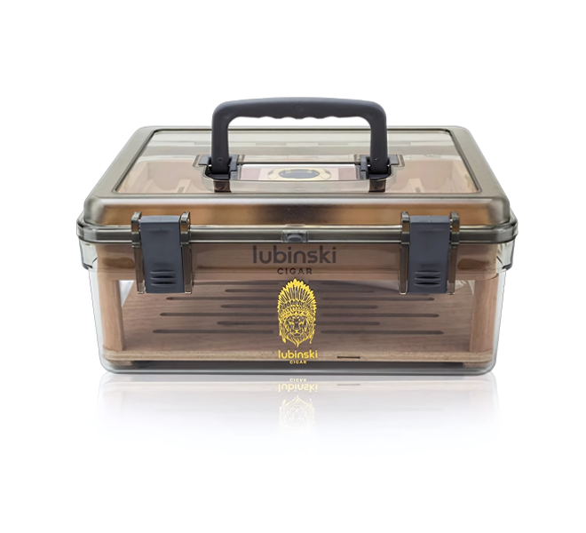 Premium Acrylic Cigar Box - Clear Display Case for Cigars, Humidor Storage & Travel - Perfect for Cigar Collectors, Aficionados & Gifts
