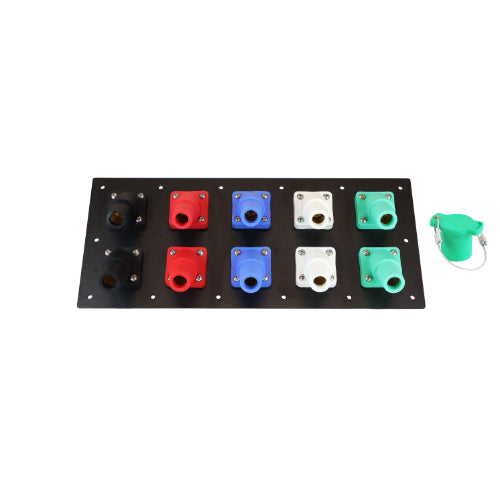 800 Amp Non-Metallic Female Threaded Post 10-Position CAM Lock Panel - Ideal for Industrial Electrical Distribution & Power Control Systems