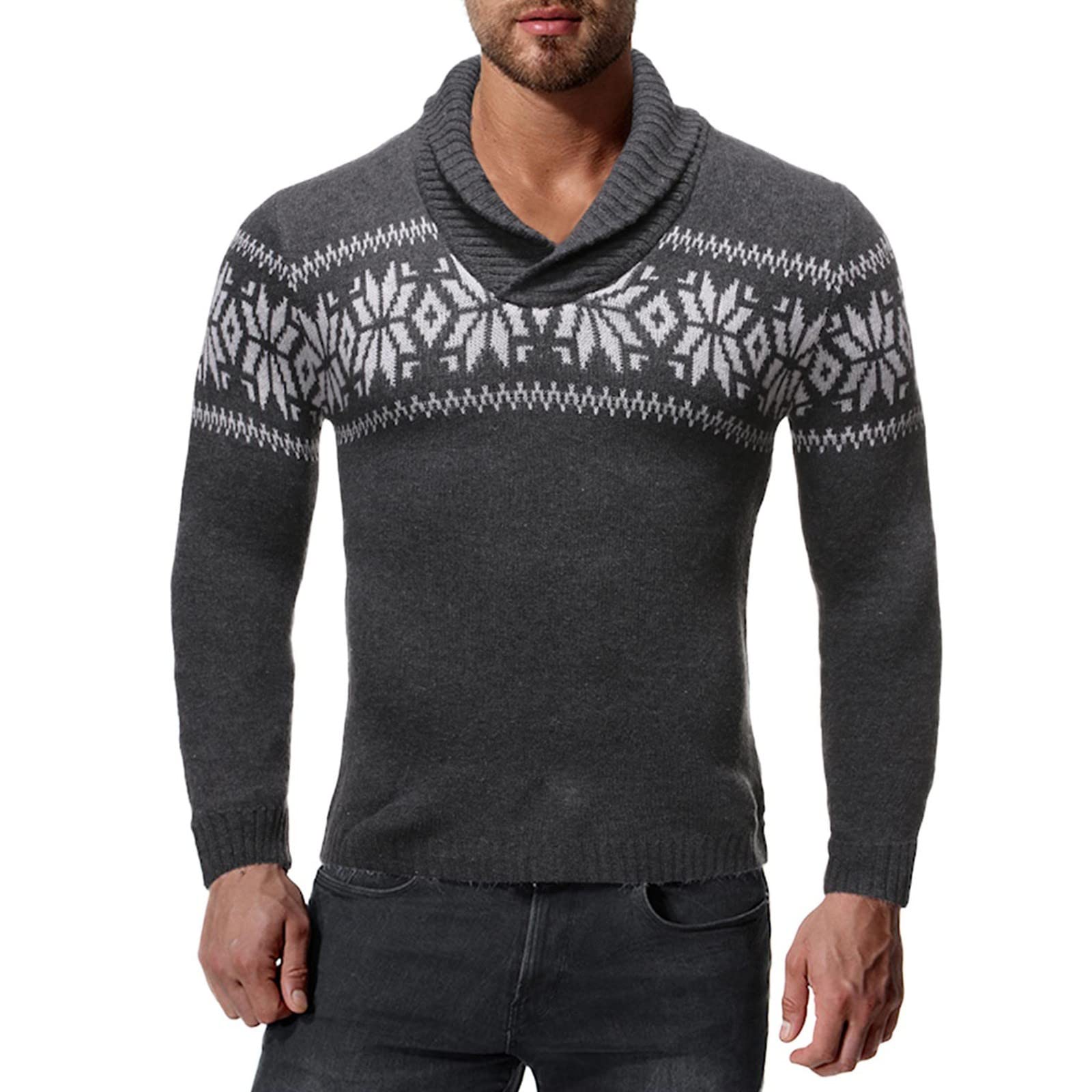 Men's Winter Turtleneck Sweater - Warm Christmas Color Pullover for Men | Cozy Casual & Holiday Outfit
