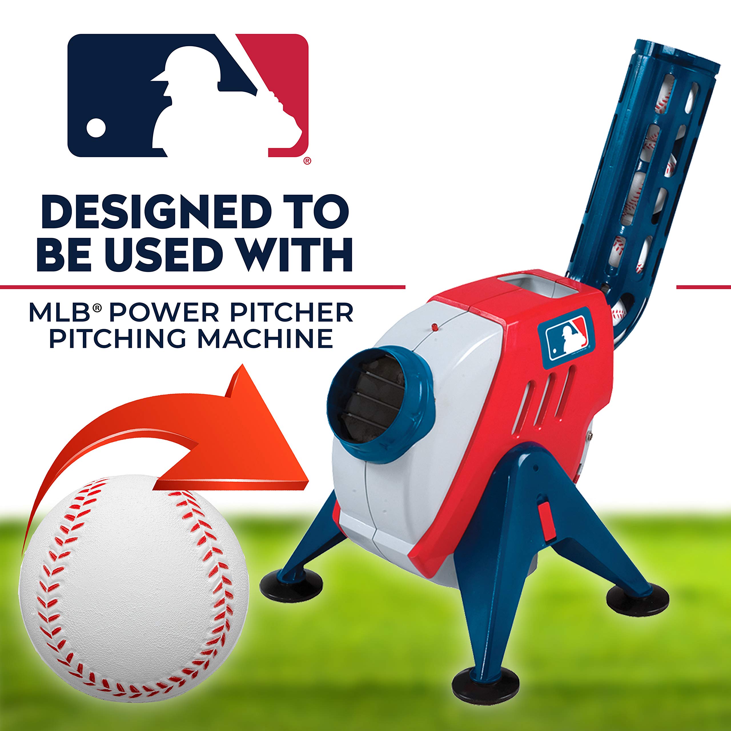 Franklin Sports MLB Kids Foam Baseballs - Soft Training Baseballs for Pitching Machine & Tee Ball Practice - Perfect for Beginners & Youth Players - 2 Pack of Safe Foam Balls for Backyard, Batting Cage & Little League Training