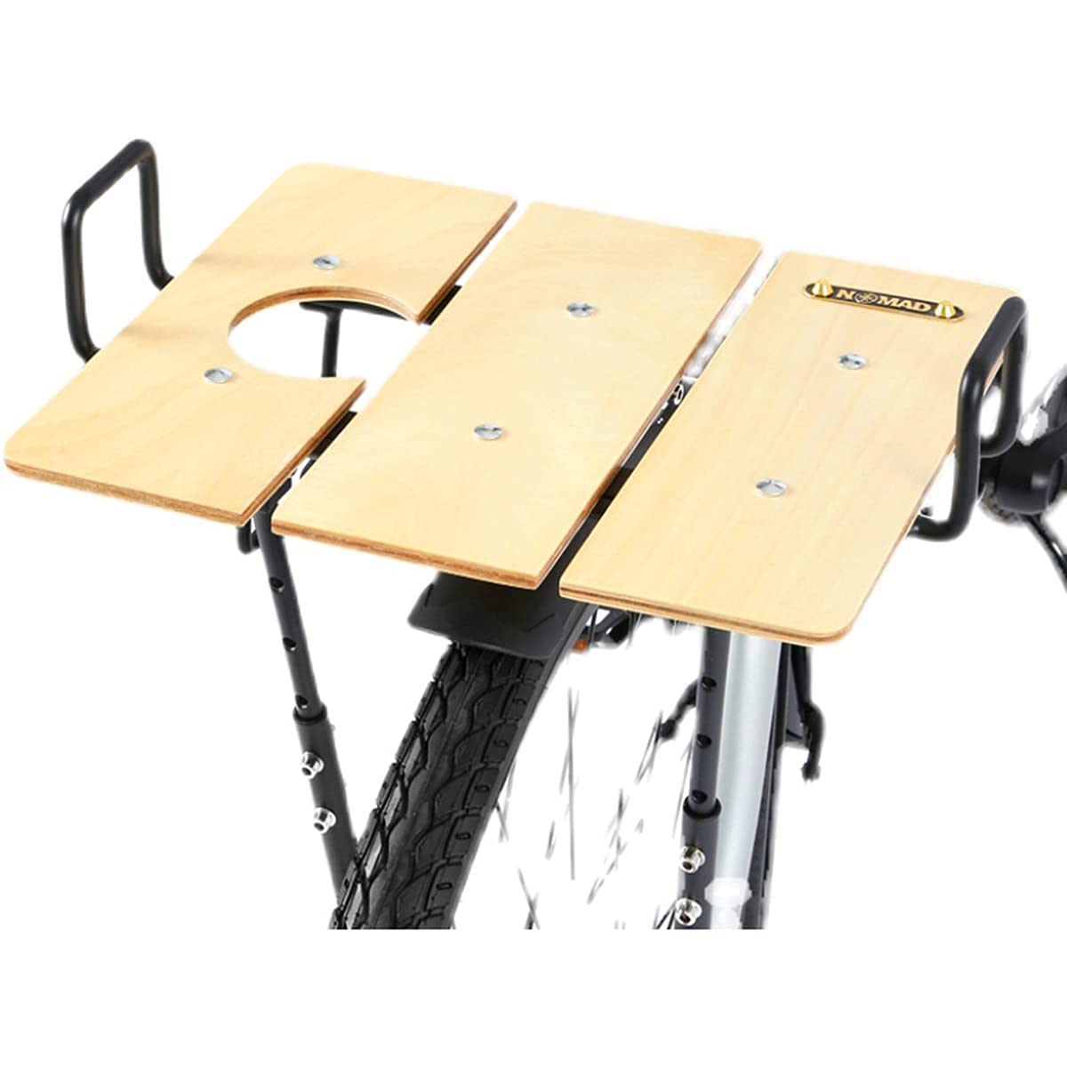 UNISTRENGH Adjustable Wooden Bicycle Front Basket - Foldable Bike Pannier Rack for Holland & Cruiser Bikes | Perfect for Groceries, Picnics & Commuting