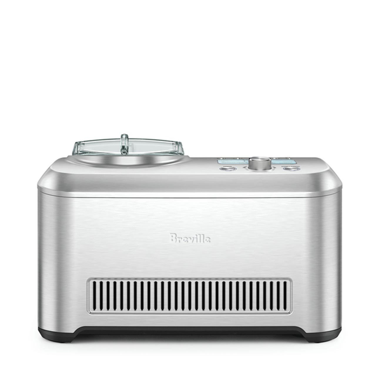 Breville Smart Scoop Ice Cream Maker - Automatic Frozen Dessert Machine with 12 Hardness Settings, Brushed Aluminum (BCI600BSS1BCA1) - Perfect for Home Kitchens & Entertaining Guests