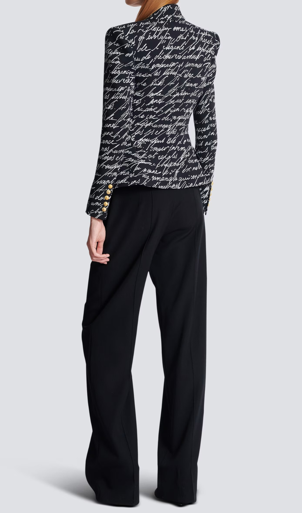 Alphabet Pattern Black Jacket with Single Button - Stylish Casual Outerwear for Men & Women | Perfect for Everyday Wear, Street Fashion & Layering