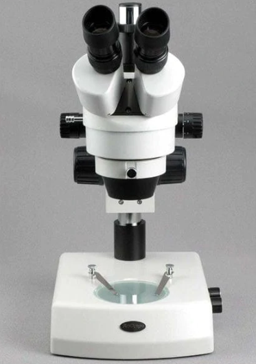 Amscope SM 2T 10M 7X-45X Trinocular Stereo Zoom Microscope with Dual Halogen Lights & 10MP Camera - Professional Lab, Jewelry Inspection, PCB Repair & Educational Use