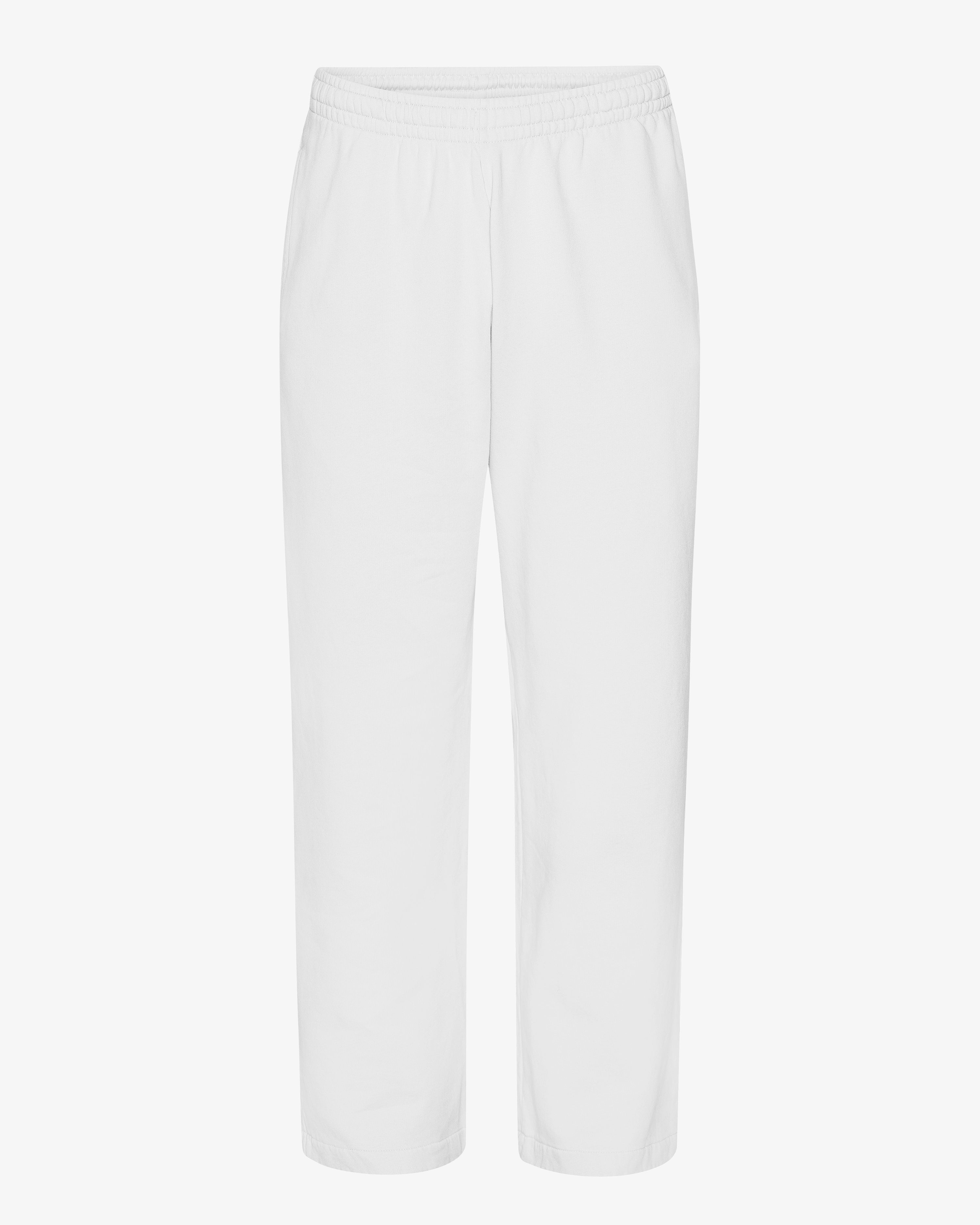 Organic Straight Leg Sweatpants for Women - Soft Cotton Joggers with Pockets - Optical White - Perfect for Yoga, Lounge & Casual Wear