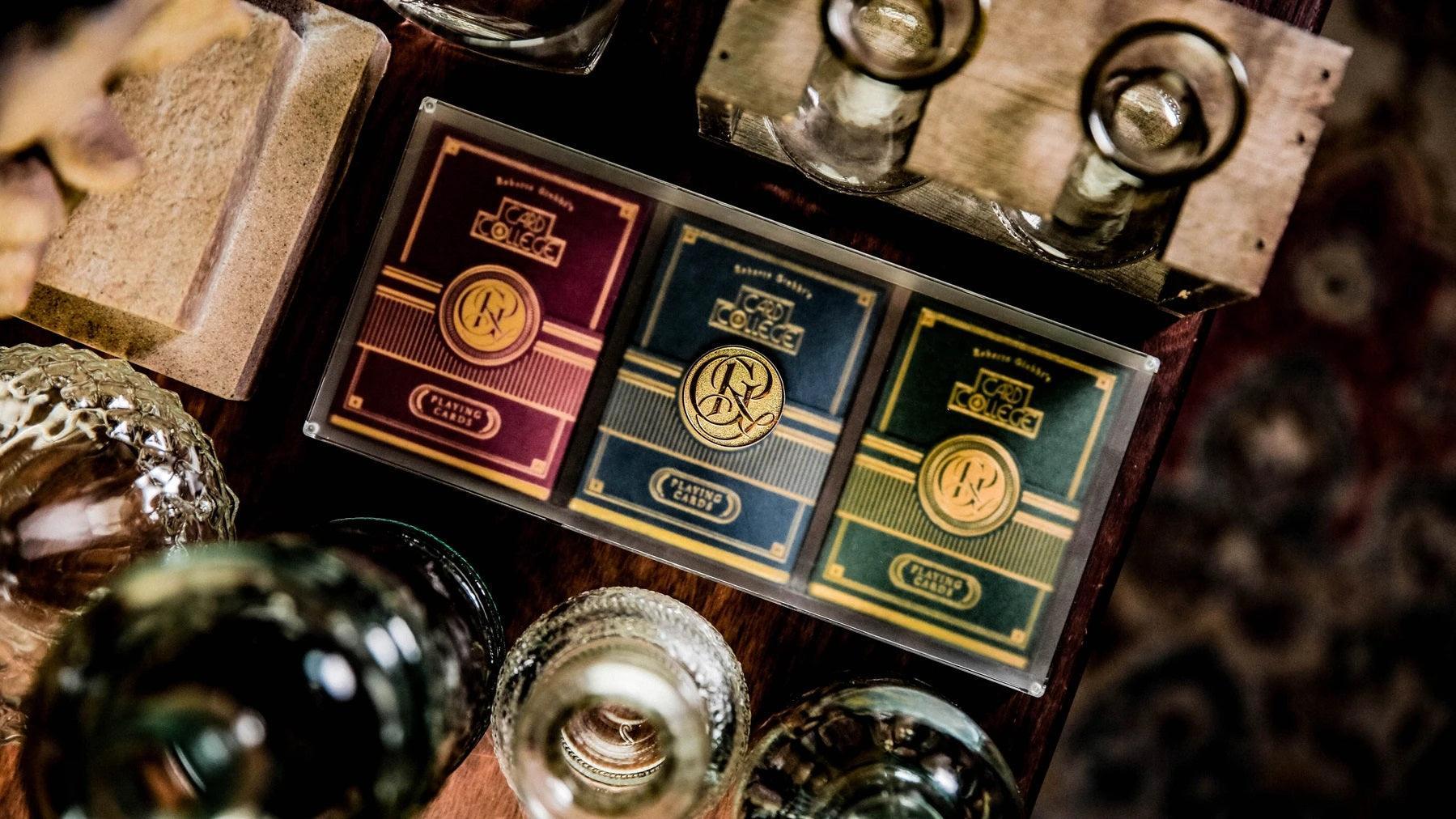 Card College Luxury Acrylic Box Set - Premium Playing Card Storage & Display Case for Collectors, Magicians & Card Enthusiasts - Perfect for Home, Office or Magic Shows
