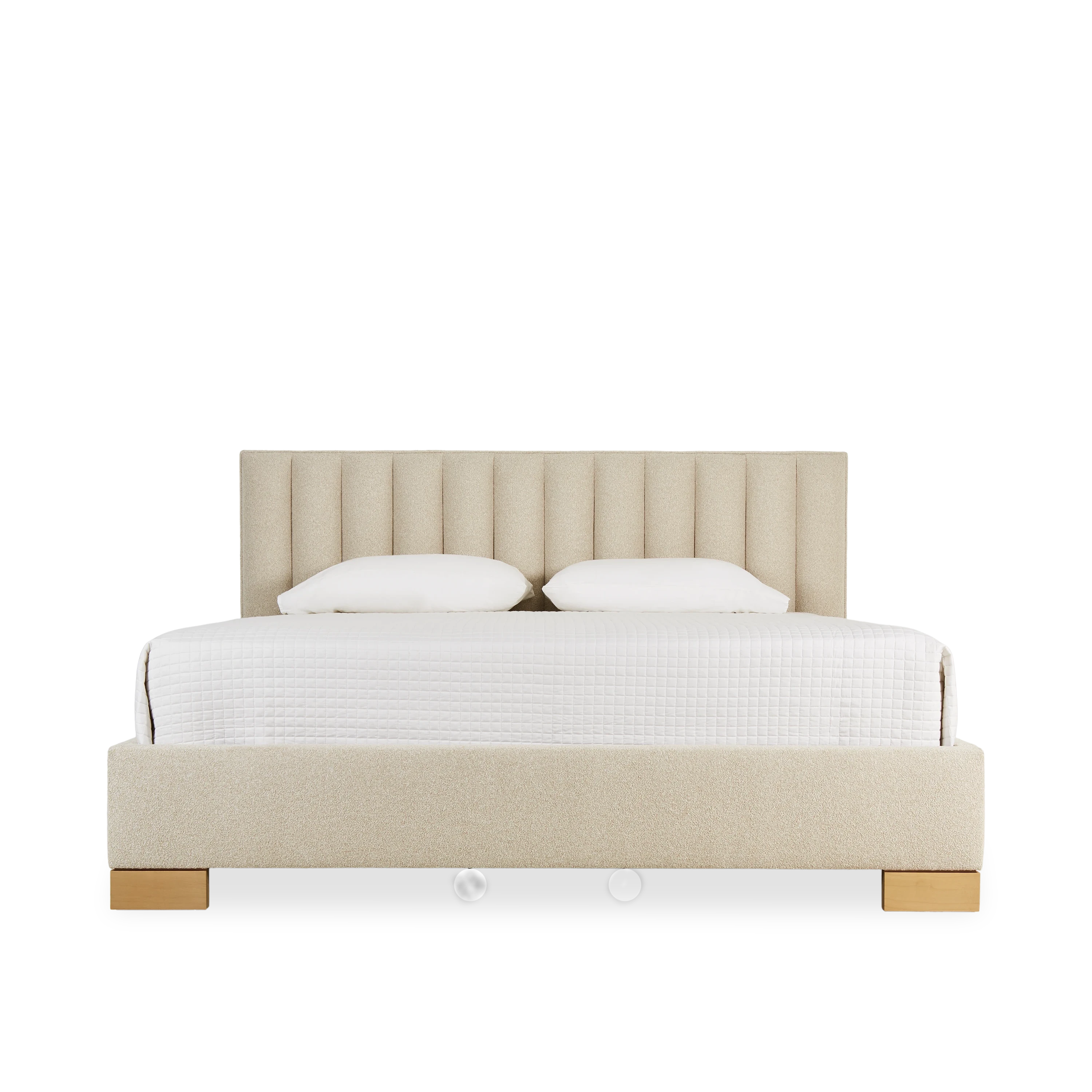 Jemma Miy Bed Frame - Queen Size, Modern Platform Bed with Wooden Slats, Sturdy & Noise-Free Design - Perfect for Bedrooms, Guest Rooms & Apartments