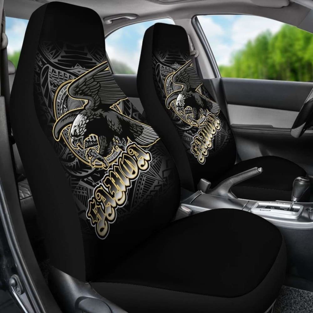 Premium American Samoa Eagle & Seal Car Seat Covers - Durable Custom Fit for Cars, Trucks & SUVs - Perfect for Road Trips, Outdoor Adventures & Daily Commutes