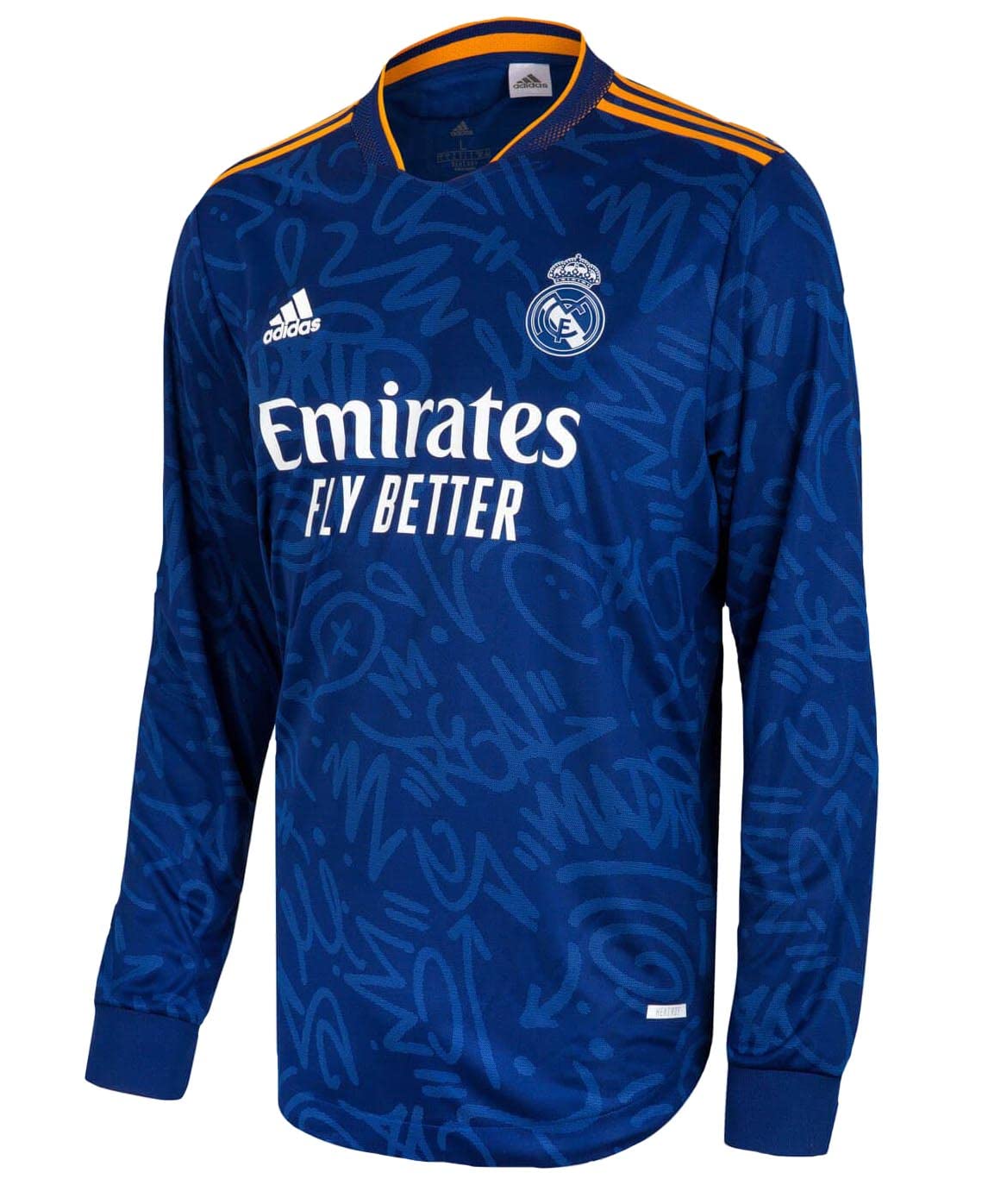 Adidas Men's Real Madrid Authentic Long Sleeve Soccer Jersey 21/22 - Small, Victory Blue | Official Football Shirt for Games, Training & Fan Support
