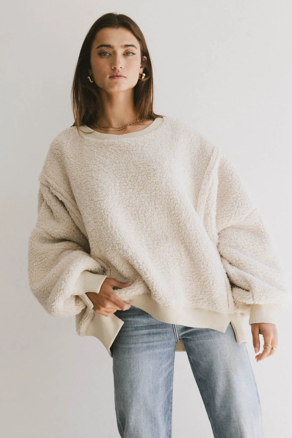 Lola Oversized Sweater Women's Chunky Knit Pullover - Cozy Winter Casual Wear for Lounge, Office & Outings