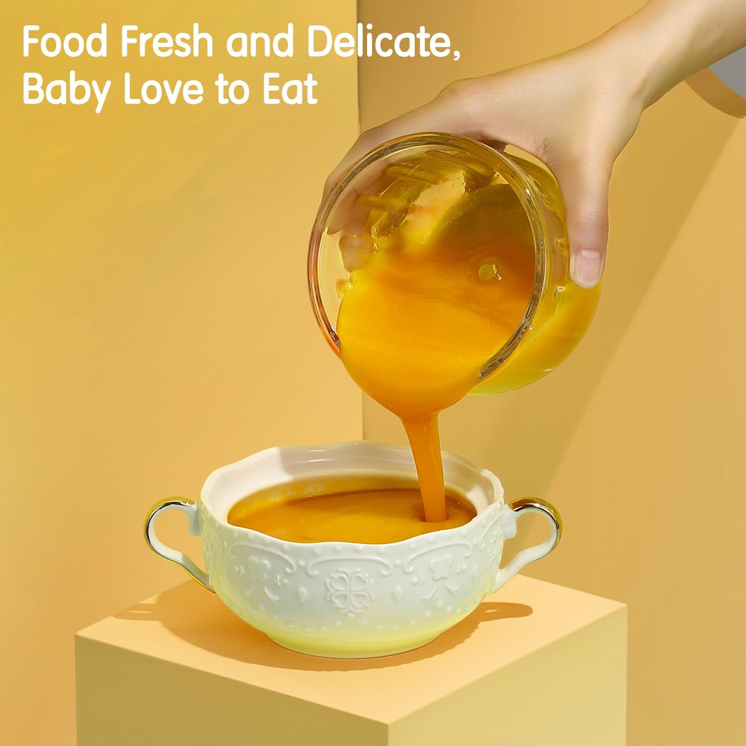 Baby Food Maker & Blender for Fruits, Veggies, Meat - White | Healthy Homemade Purees
