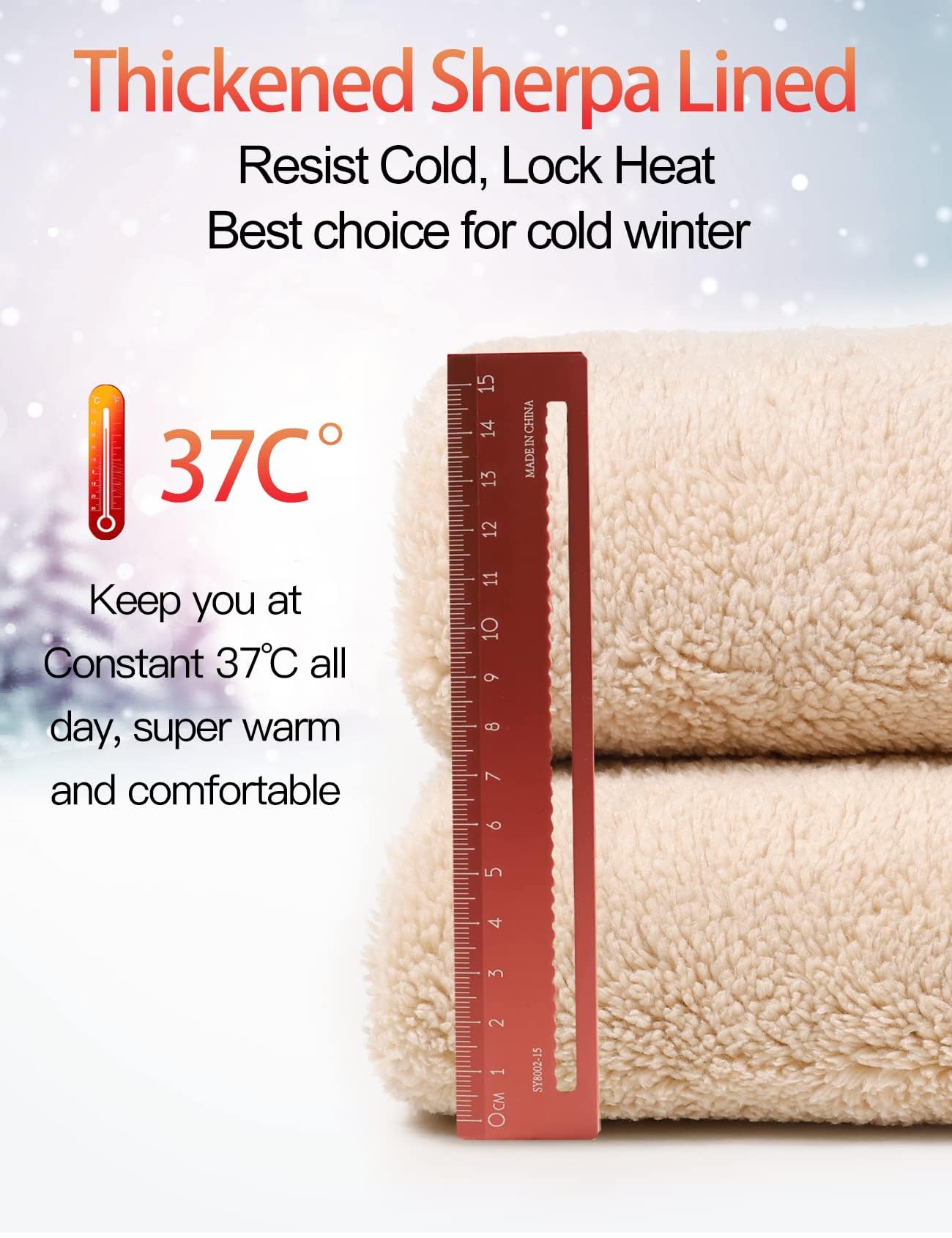 Flygo Men's Fleece Lined Sherpa Sweatpants - Winter Warm Jogger Pants with Pockets for Lounge, Athletic & Outdoor Activities | Cozy Casual Wear for Cold Weather
