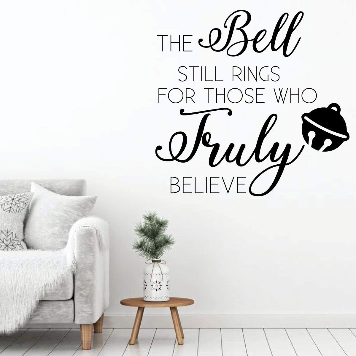 Christmas Wall Decal - The Bell Still Rings - Holiday Home Decor for Living Room & Family Room - Polar Express Inspired Wall Art - Perfect for Festive Home Styling & Christmas Party Decorations