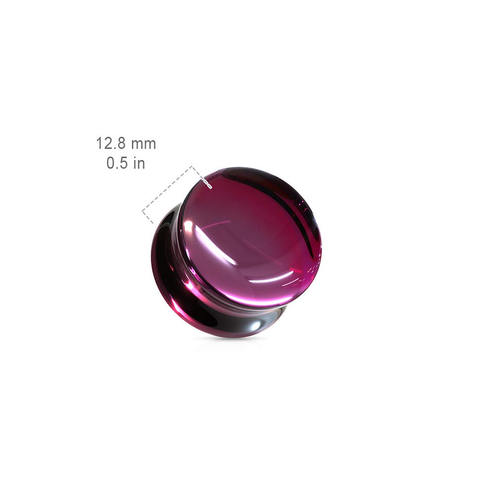 Double Flared Concave Saddle Glass Plugs - Stretching Ear Gauges for Body Jewelry & Ear Expansion - Perfect for Stretching, Healing & Everyday Wear