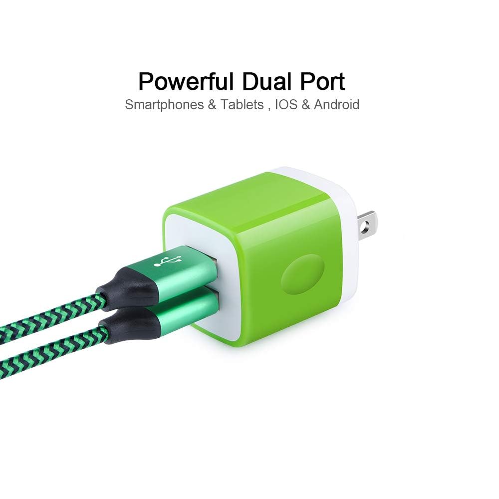 Fast Charging Wall Charger with Dual USB-C Ports & 2-Pack 6ft Type C Cables - Compatible with Samsung Galaxy S24/S23/S22/S21/S20/S9/A15/A03s/A14, iPhone 16/15/14, Google Pixel 9 Pro/XL/8/7/6 Pro/8a - Perfect for Home, Office & Travel Charging