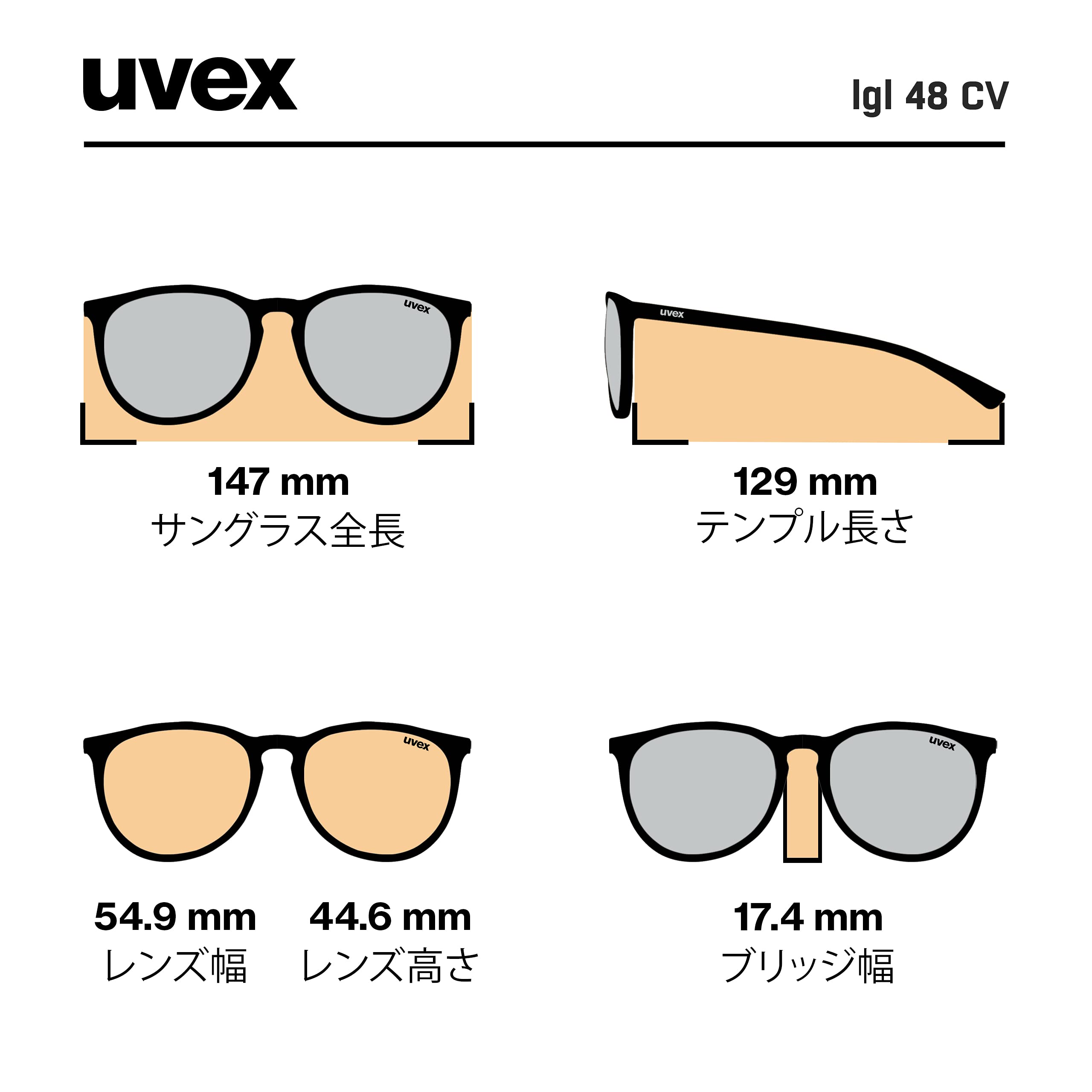 UVEX Men's IGL 48 CV Polarized Sunglasses for Men - UV Protection, Anti-Glare, Lightweight & Durable - Perfect for Driving, Running, Hiking & Outdoor Activities