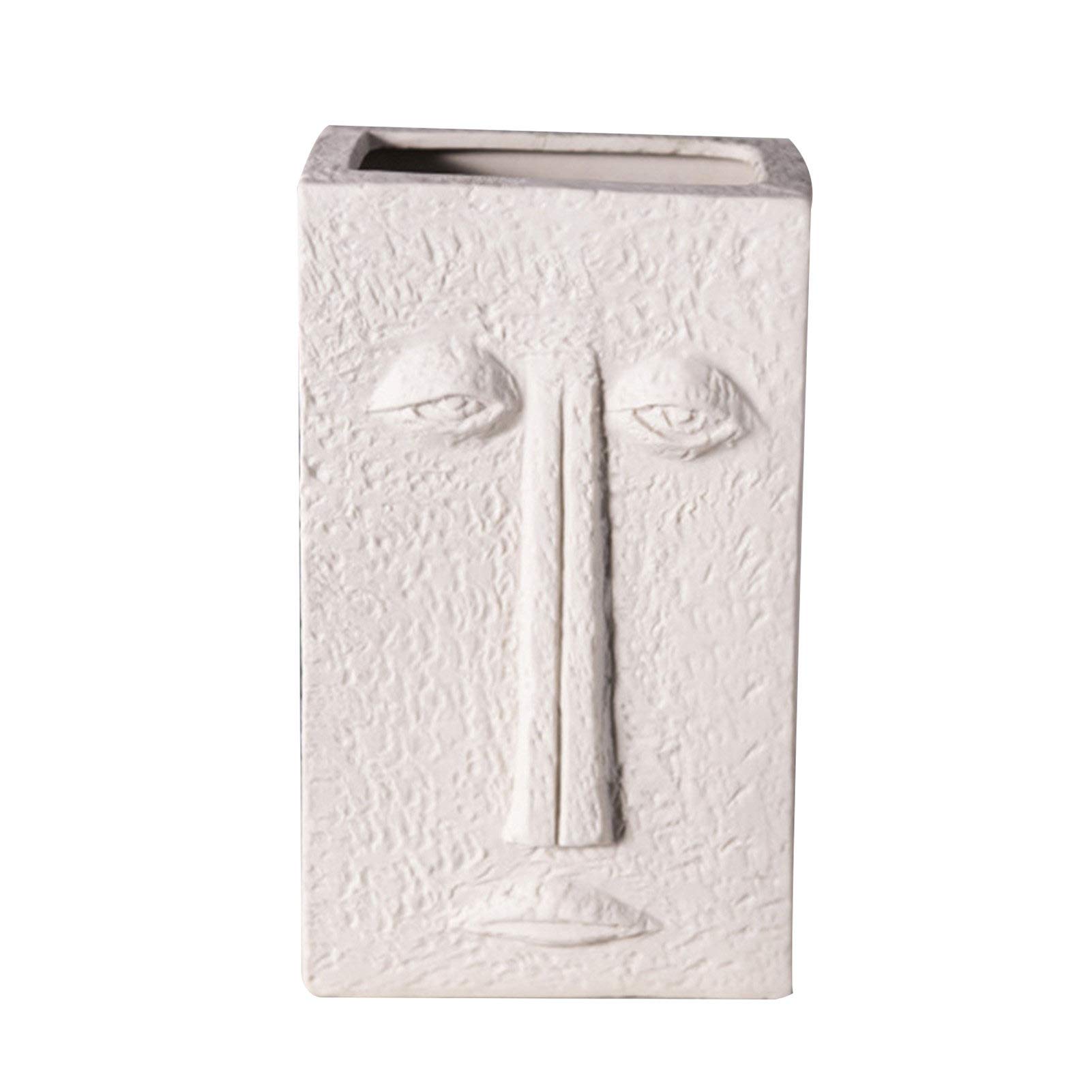 Human Face Expression Plant Pot Vase - Unique Garden Tools & Home Office Decor Planter | Perfect Housewarming Gift for Indoor Plants | Desktop Decoration for Living Room, Office & Balcony