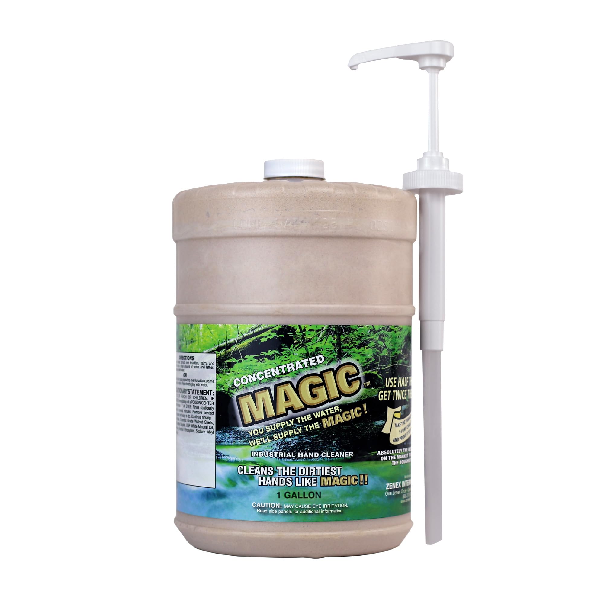 Zenex Magic Hand Soap - Heavy Duty Industrial Hand Cleaner for Mechanics & Auto Repair | Walnut Shell Scrubber Removes Grease, Oil, Ink & Paint | Moisturizing Formula | 1 Gallon (4 Pack) | Ideal for Garage, Workshop & DIY Projects
