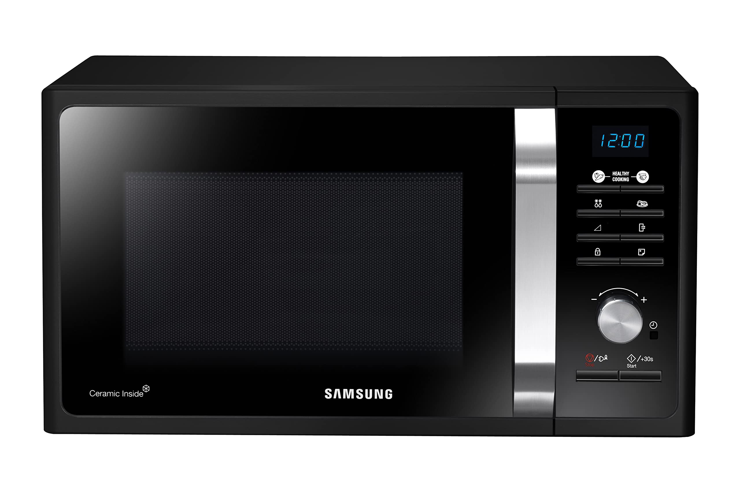 Samsung MS23F301TFK 800W 23L Black Microwave Oven - Compact & Powerful for Small Kitchens, Dorms, Offices & Apartments
